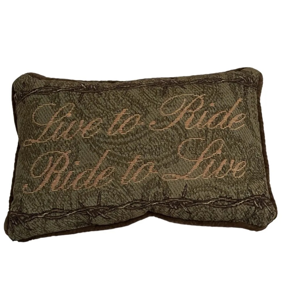 Live Love To Ride Horse Lover Tapestry Word Pillow Equestrian Throw Pillow